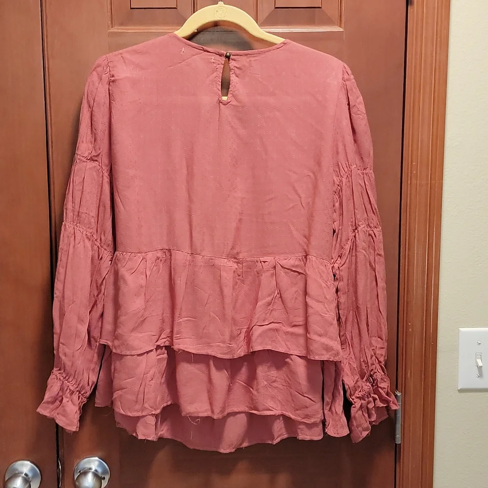 Boho Ruffle Sleeve Top - Picture 2 of 5